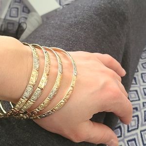 Tri color gold filled bangles
